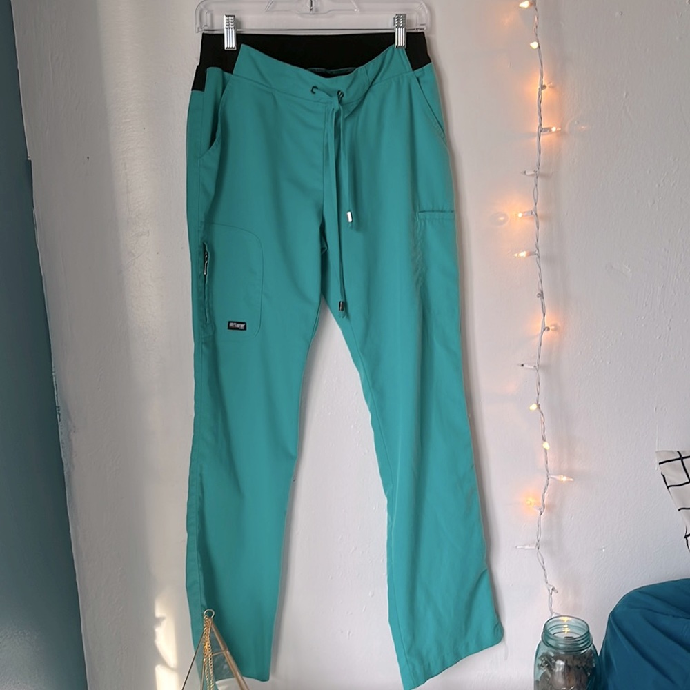 Scrub bottoms. Light teal blue. Size small